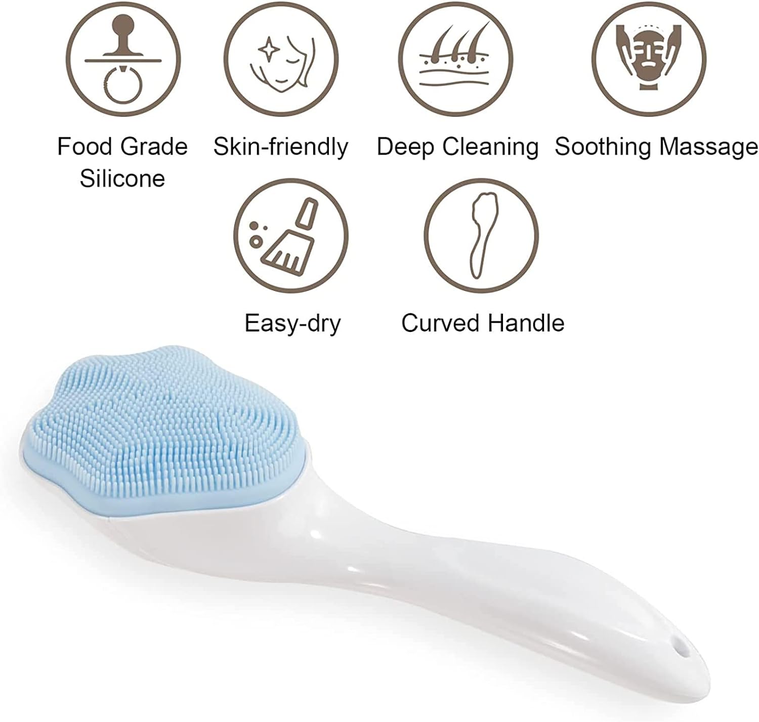 Silicone Facial Scrubber – Soft Exfoliating & Scalp Massager