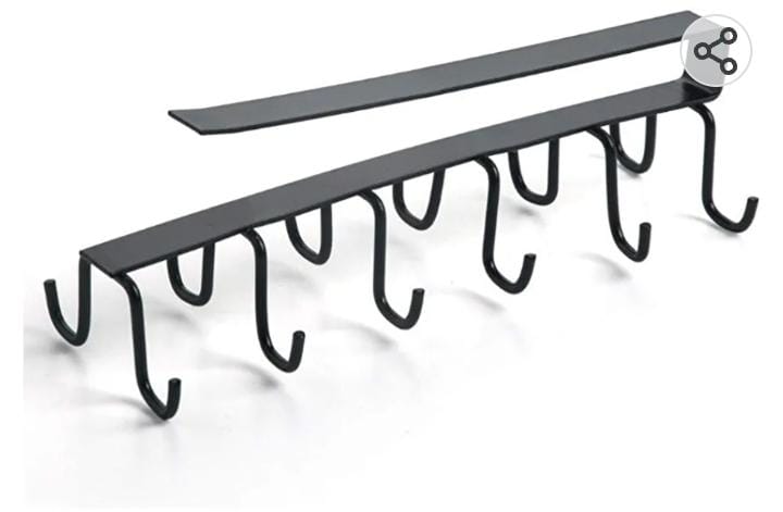10-Hook Kitchen & Closet Organizer – Hang Cups,