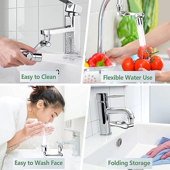 Universal Rotatable Faucet Sprayer – 1080° Swivel & Water Saving Nozzle 💧