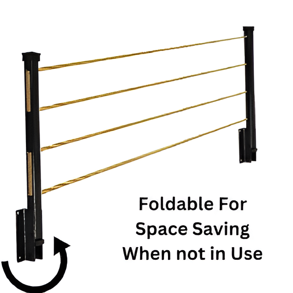 Foldable Wall-Mounted Clothes Drying Rack – Space-Saving
