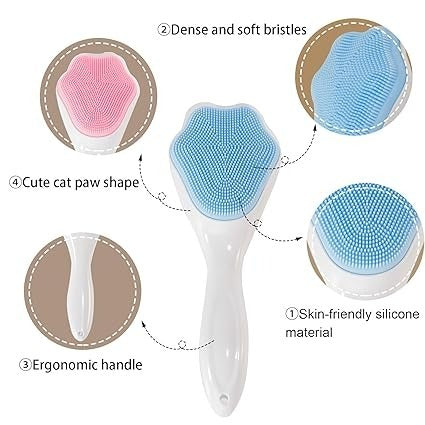 Silicone Facial Scrubber – Soft Exfoliating & Scalp Massager