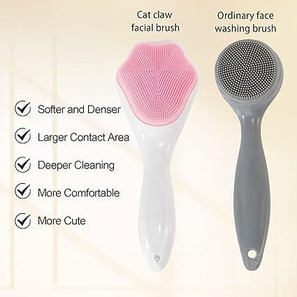 Silicone Facial Scrubber – Soft Exfoliating & Scalp Massager