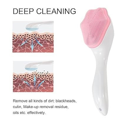 Silicone Facial Scrubber – Soft Exfoliating & Scalp Massager