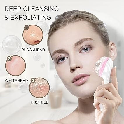 Silicone Facial Scrubber – Soft Exfoliating & Scalp Massager