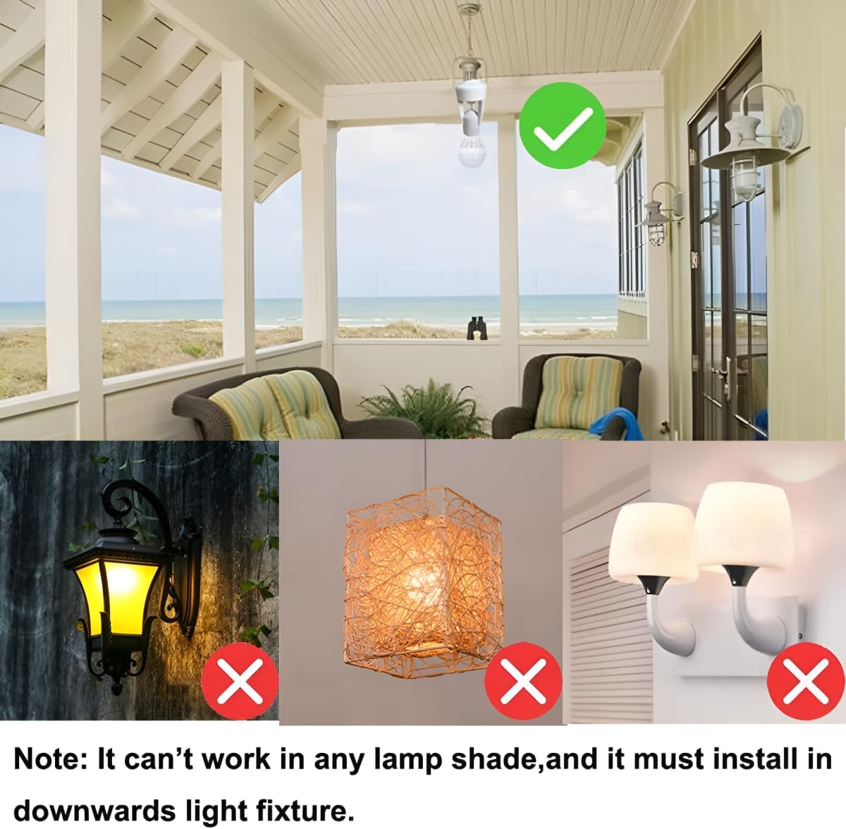 Smart Motion Sensor Lamp Holder 💡 360° Automatic On/Off