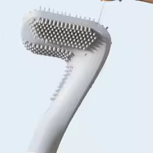 Silicone Toilet Brush with Holder & Free Hooks – Flexible & Hygienic