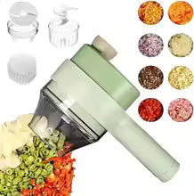 4 In 1 Handheld Rechargeable Vegetable Cutter Chopper
