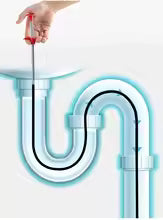 Flexible Metal Drain Cleaning Brush – Easy Sink & Pipe Clog Remover