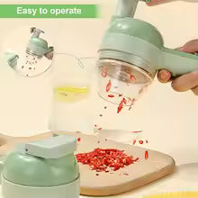 4 In 1 Handheld Rechargeable Vegetable Cutter Chopper