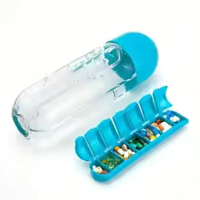 2-in-1 Medicine Organizer with Water Bottle