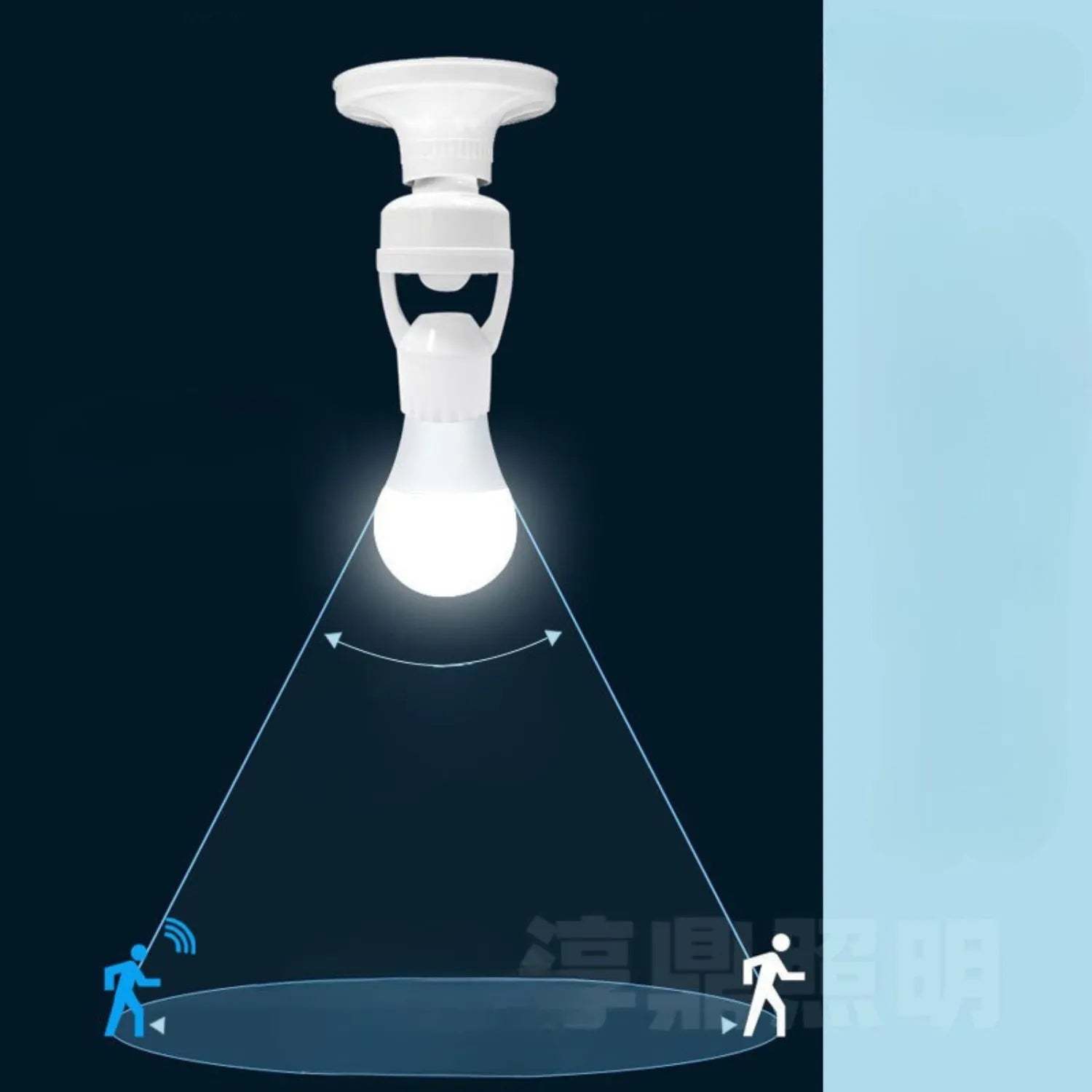Smart Motion Sensor Lamp Holder 💡 360° Automatic On/Off