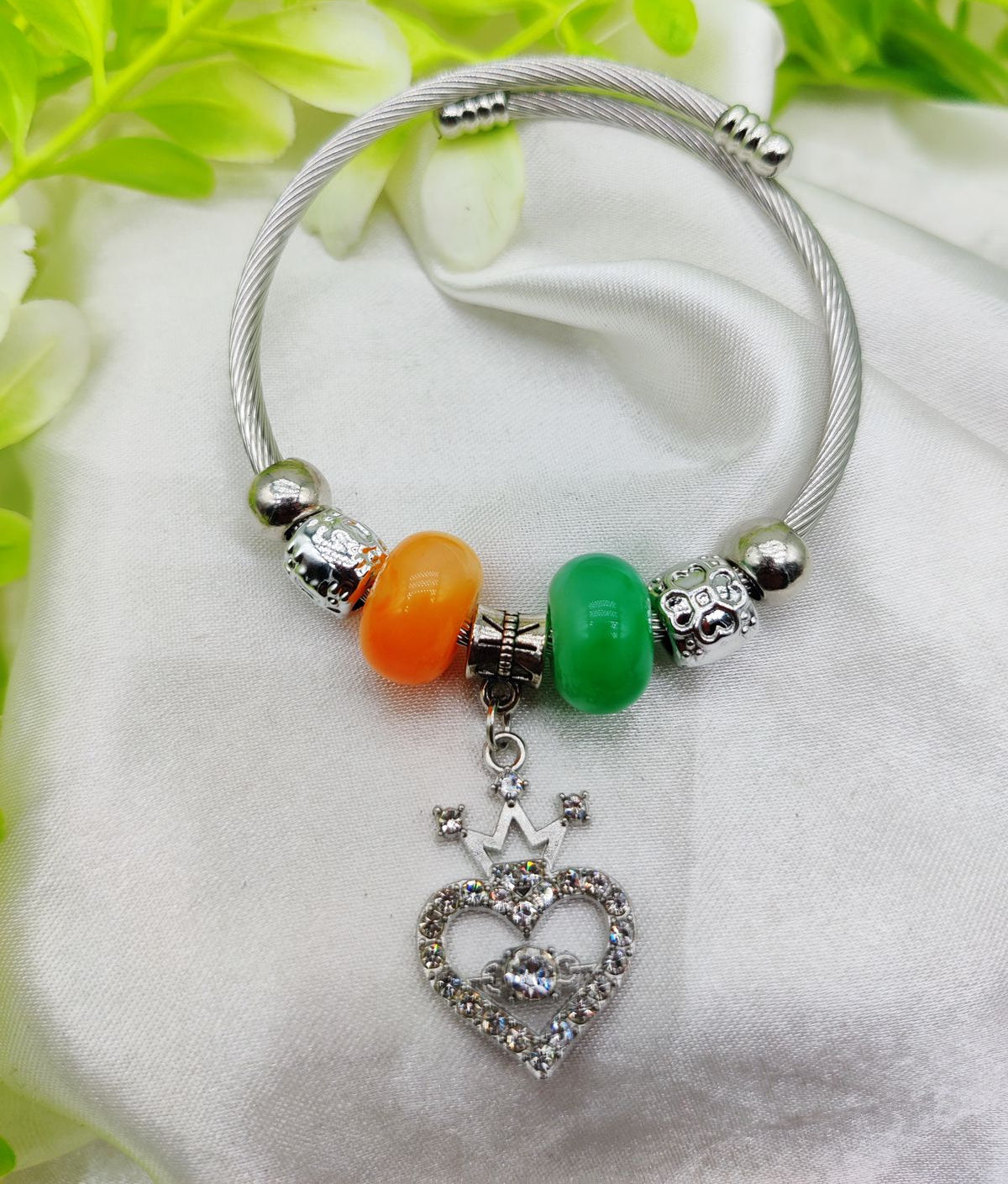 Imported Charm Bracelet with Pearl Accents